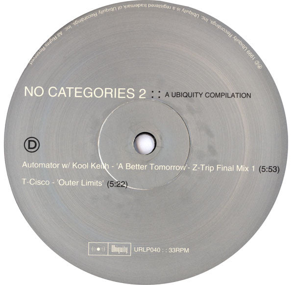 Various : No Categories 2: A Ubiquity Compilation (2xLP, Comp)