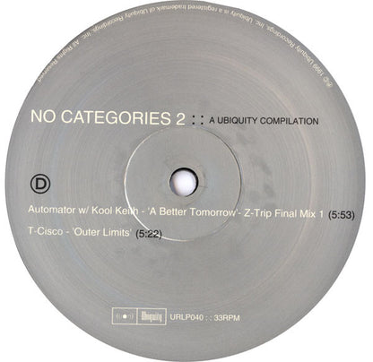 Various : No Categories 2: A Ubiquity Compilation (2xLP, Comp)