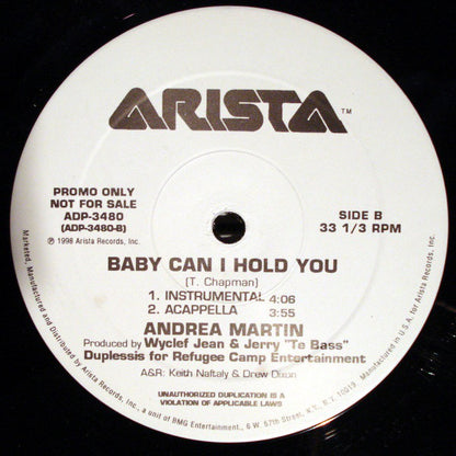 Andrea Martin : Baby Can I Hold You (12", Promo)