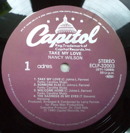 Nancy Wilson : Take My Love (LP, Album)