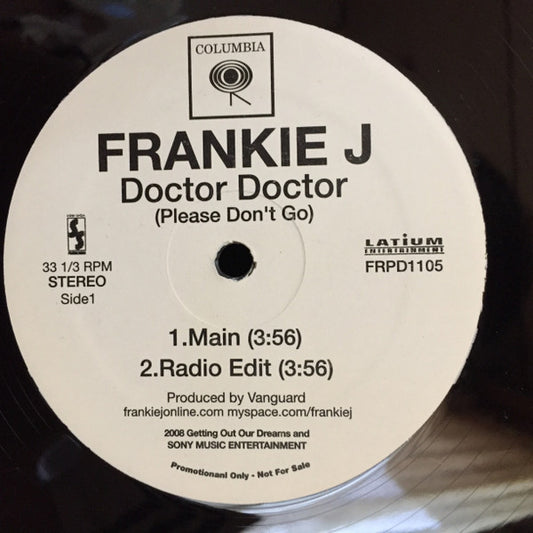 Frankie J. (3) : Doctor Doctor (Please Don't Go) / Runaway (12", Promo)