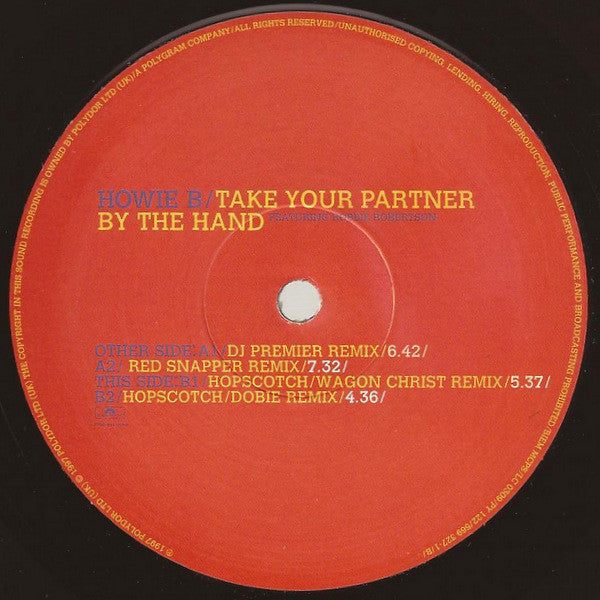 Howie B* Featuring Robbie Robertson : Take Your Partner By The Hand (12")