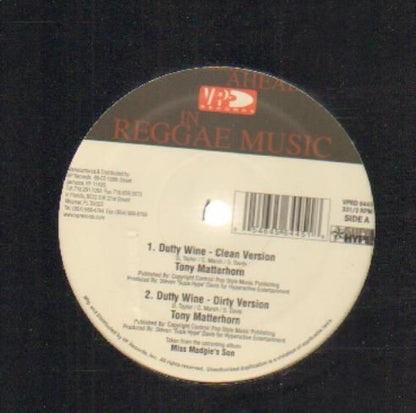 Tony Matterhorn : Dutty Wine (12")