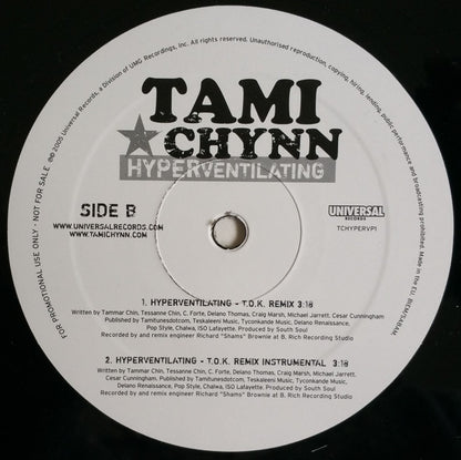 Tami Chynn : Hyperventilating (12", Promo)