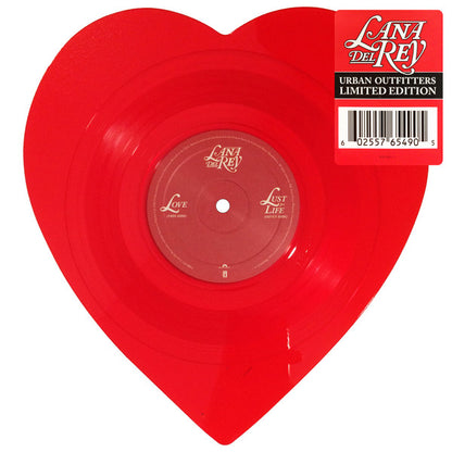 Lana Del Rey : Love / Lust For Life (7", Shape, Single, Ltd, Red)