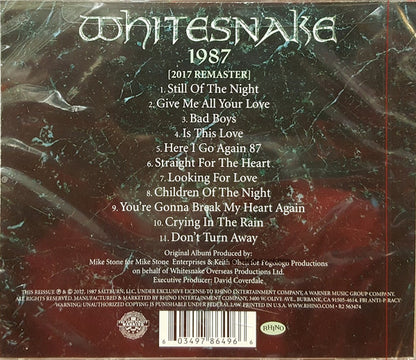 Whitesnake : 1987 (CD, Album, RE, RM, 30t)