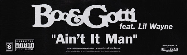 Boo & Gotti Feat. Lil Wayne : Ain't It Man (12")