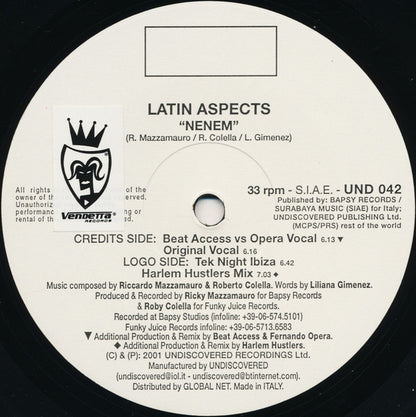 Latin Aspects : Nenem (12")