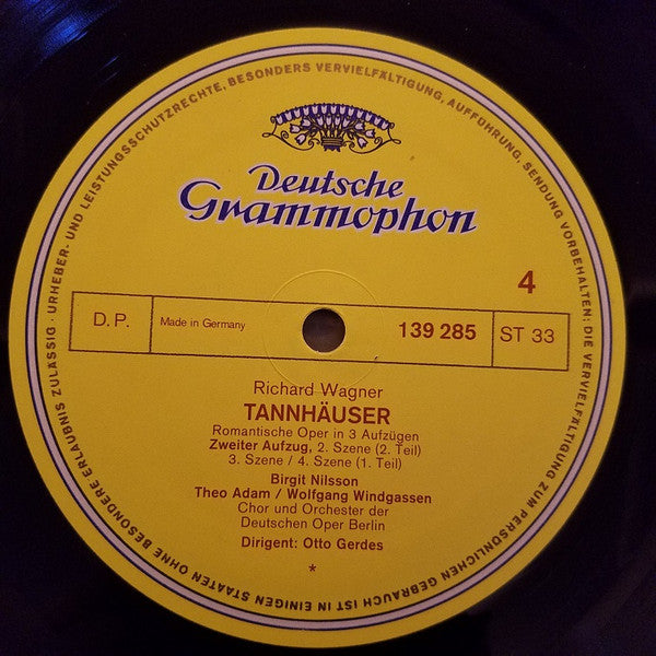 Richard Wagner, Birgit Nilsson, Wolfgang Windgassen, Dietrich Fischer-Dieskau, Theo Adam, Orchester Der Deutschen Oper Berlin, Otto Gerdes : Tannhäuser (4xLP + Box, RE)