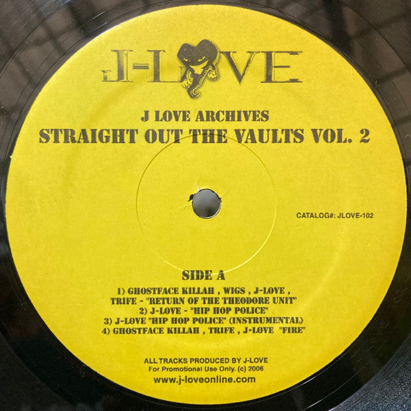 J-Love : J-Love Archives: Straight Out The Vaults Vol. 2 (12", Promo)