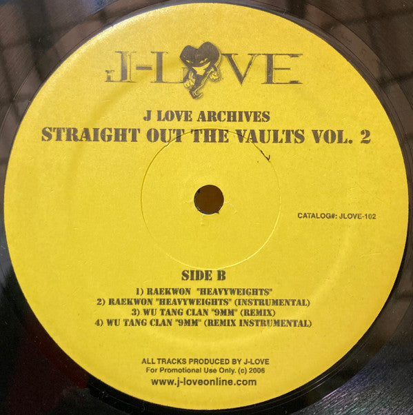 J-Love : J-Love Archives: Straight Out The Vaults Vol. 2 (12", Promo)