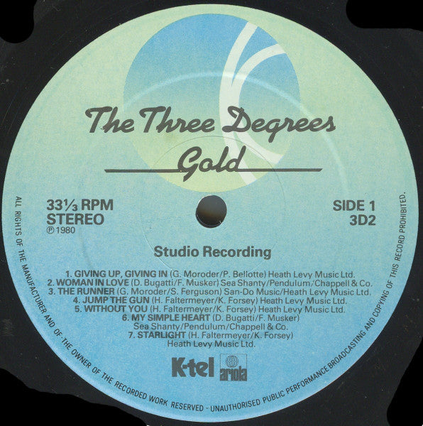 The Three Degrees : Gold (LP, Comp)