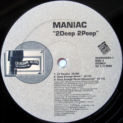Maniac (7) : 2Deep 2Peep (12")