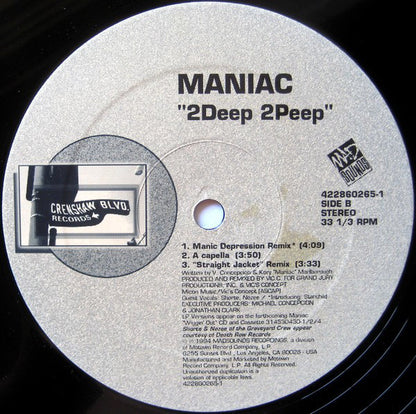 Maniac (7) : 2Deep 2Peep (12")