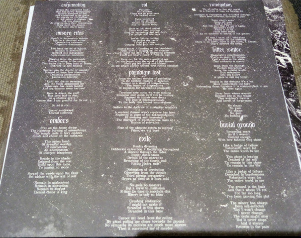 Wake (6) : Misery Rites (12", Album, Ltd, Mil)