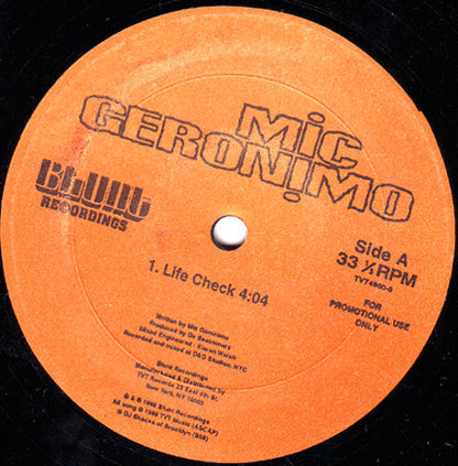 Mic Geronimo : Life Check (12", Promo)
