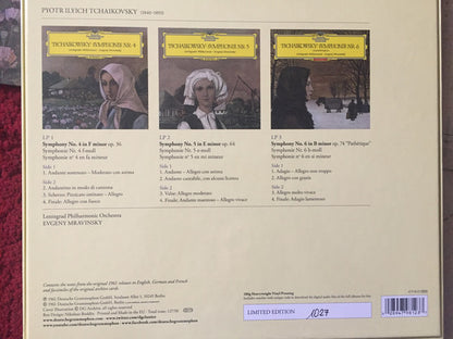 Tchaikovsky* - Leningrad Philharmonic Orchestra, Evgeny Mravinsky : Symphonies Nos. 4,5 & 6 "Pathétique" (3xLP, Ltd, Num, RM)