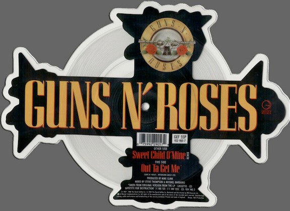 Guns N' Roses : Sweet Child O' Mine (Remix) (7", Shape, Pic)