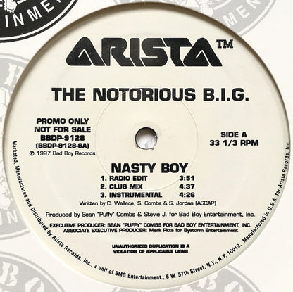 The Notorious B.I.G.* : Nasty Boy (12", Promo)