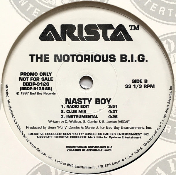 The Notorious B.I.G.* : Nasty Boy (12", Promo)