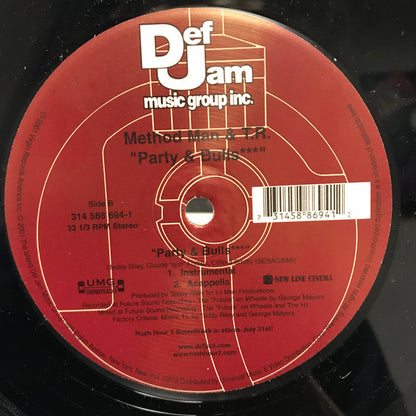 Method Man & T.R.* : Party & Bulls*** (12")