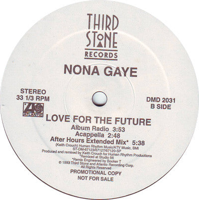 Nona Gaye : Love For The Future (12", Single, Promo)