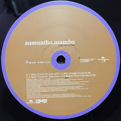 Samantha Mumba : Baby Come On Over (12")
