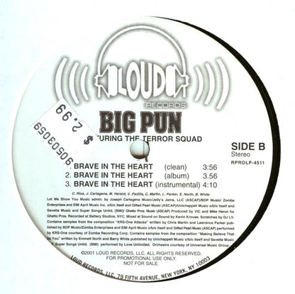 Big Punisher : Mamma / Brave In The Heart (12", Single, Promo)