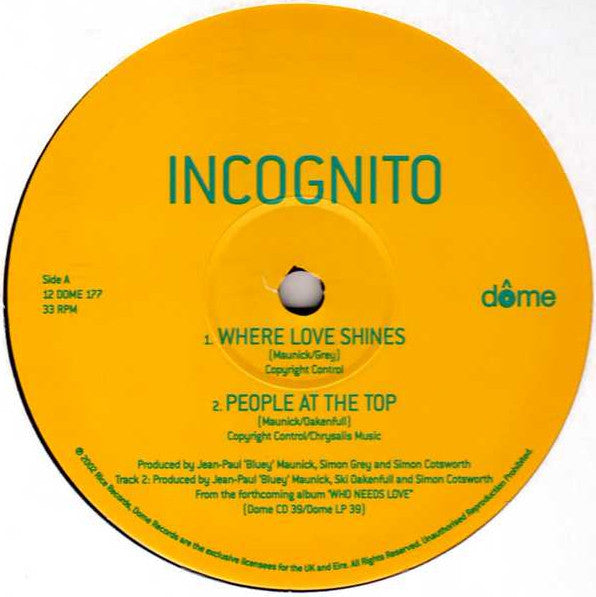 Incognito : Album Sampler (12", Smplr)