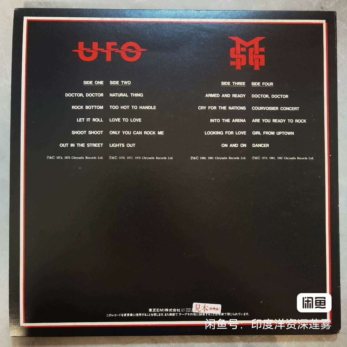 Michael Schenker / UFO – Michael Schenker Anthology – Japanese Promo 2LP – WWS-67170~71