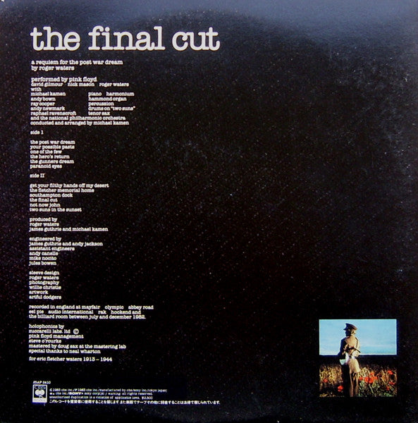 Pink Floyd : The Final Cut (LP, Album, Gat)