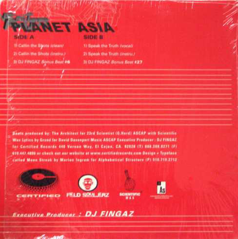 Planet Asia : Callin The Shots / Speak The Truth (12")