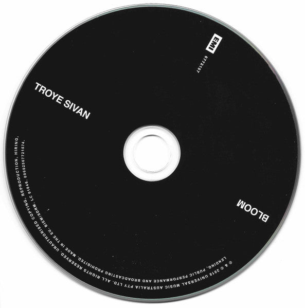 Troye Sivan : Bloom (CD, Album)