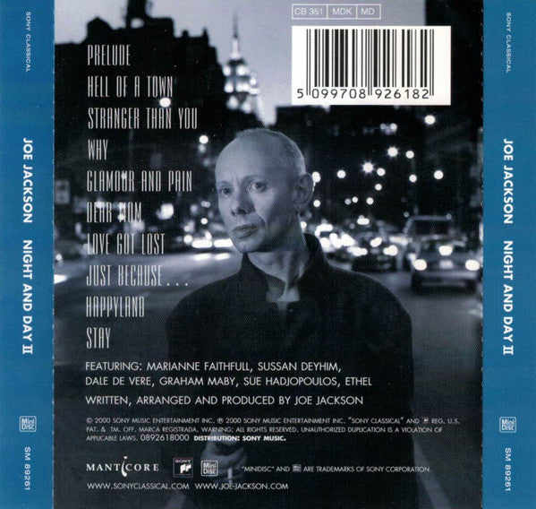 Joe Jackson : Night And Day II (MD, Album)