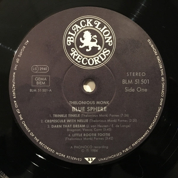 Thelonious Monk : Blue Sphere (LP, RE)