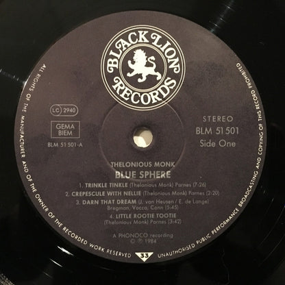 Thelonious Monk : Blue Sphere (LP, RE)