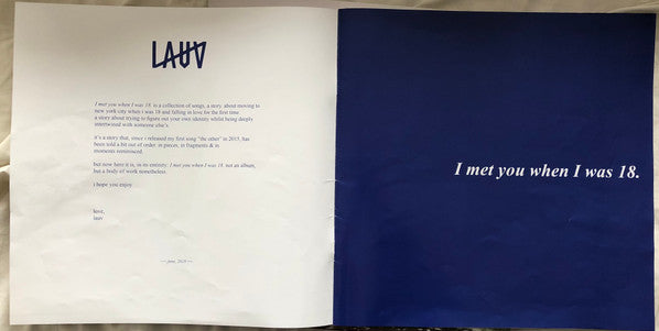 Lauv : I Met You When I Was 18. (2xLP, Comp, Ltd, Blu)