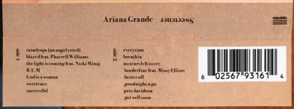 Ariana Grande : Sweetener (Cass, Album)