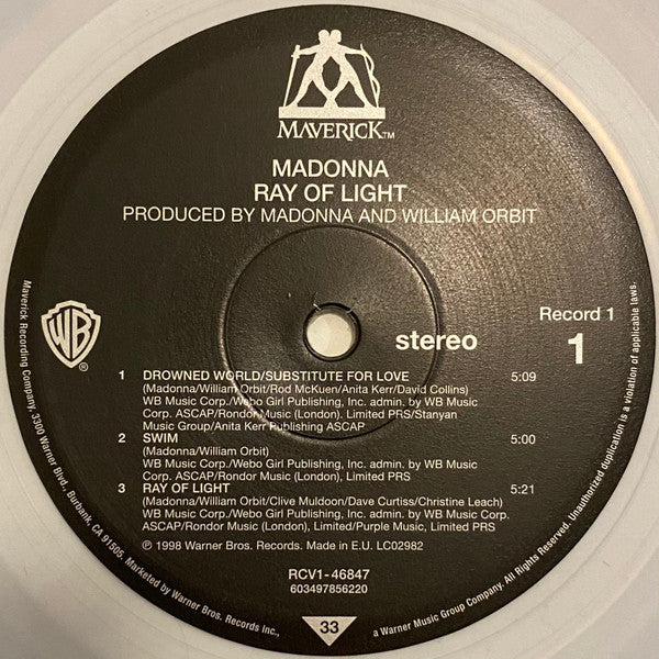Madonna : Ray Of Light (2xLP, Album, RSD, Ltd, RE, Cle)