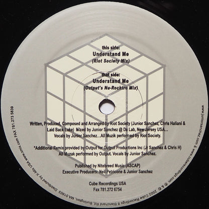 Riot Society : Understand Me (12")