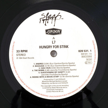 L7 : Hungry For Stink (LP, Album)
