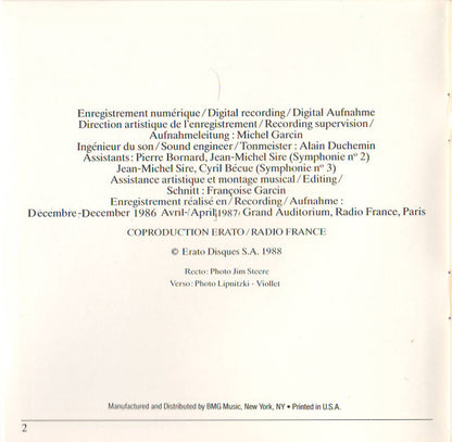 Prokofiev* - Orchestre National De France, Mstislav Rostropovich : Symphonies N° 2 Op. 40 - N° 3 Op. 44 (CD, Album)