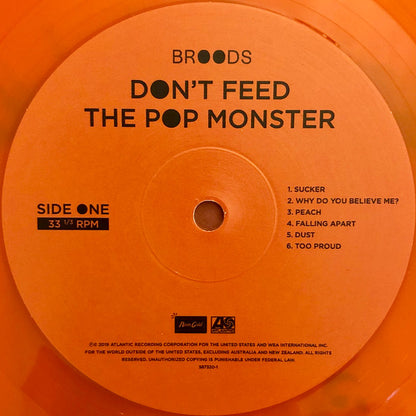 Broods : Don't Feed The Pop Monster (LP, Album, Ltd, Ora)