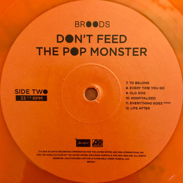 Broods : Don't Feed The Pop Monster (LP, Album, Ltd, Ora)