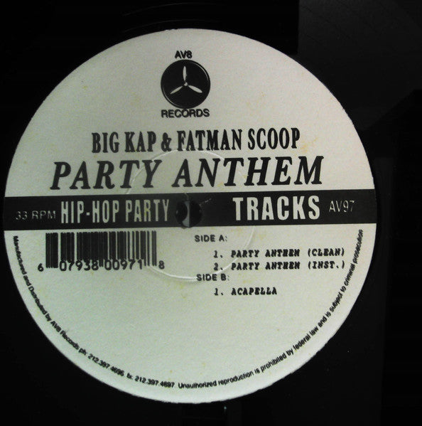 Big Kap & Fatman Scoop : Party Anthem (12", RE)