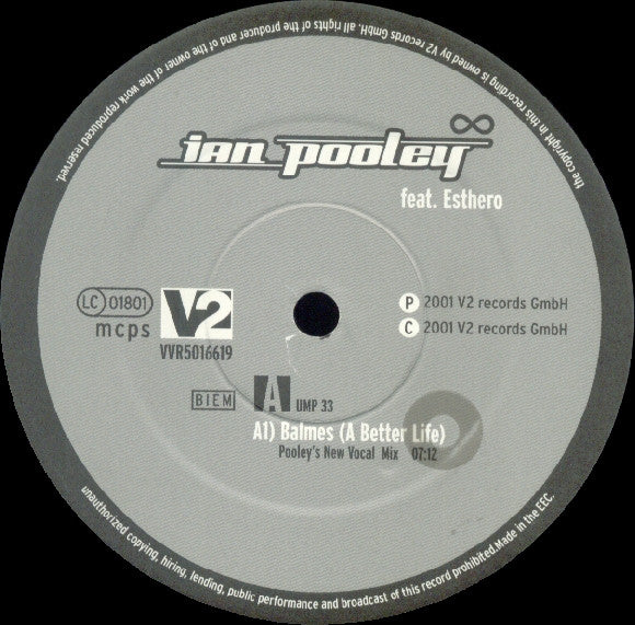 Ian Pooley Feat. Esthero : Balmes (A Better Life) Vol. 1 (12")