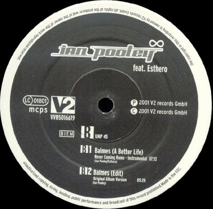 Ian Pooley Feat. Esthero : Balmes (A Better Life) Vol. 1 (12")
