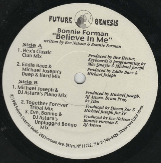 Bonnie Forman : Believe In Me (12")