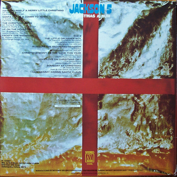 The Jackson 5 : Jackson 5 Christmas Album (LP, Album, Club, RE, RCA)