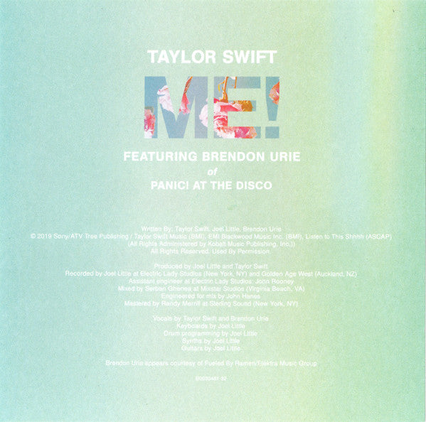 Taylor Swift Featuring Brendon Urie : Me! (CD, Single)